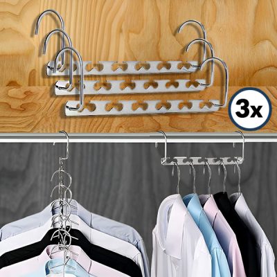 Stalowy Oszczędzający Miejsce Wieszak na Ubrania (3 szt.) | SNAPHANG