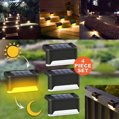 4-częściowy zestaw wodoodpornych solarnych lamp ogrodowych LED | EDGELIGHTS